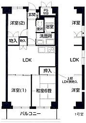 セレクト南万騎が原 3LDKの間取図画像