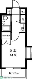 ユーコート三ツ境 ワンルームの間取図画像