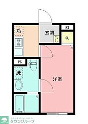 横浜市瀬谷区瀬谷5丁目アパート 1Kの間取図画像
