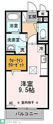 エスポア ワンルームの間取図画像