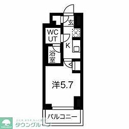 クラリッサ横浜シエル 1Kの間取図画像