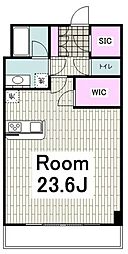 OceanTower ワンルームの間取図画像