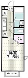 リリーレフア 1Kの間取図画像