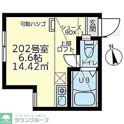 アパート ワンルームの間取図画像