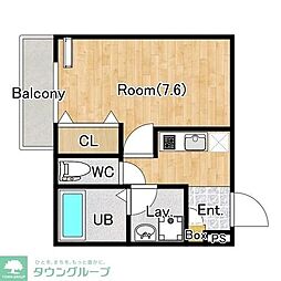 仮)ジーメゾン高座渋谷ブランシュ 1Kの間取図画像