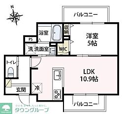 Vieuno N 1LDKの間取図画像