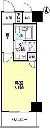 藤和シティコープ浅間町 1Kの間取図画像