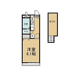 レオパレス南希望が丘 1Kの間取図画像