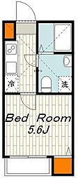 マチュザレム 1Kの間取図画像