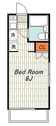 ウッディ戸塚 ワンルームの間取図画像