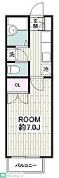 フォレスト東林間 1Kの間取図画像
