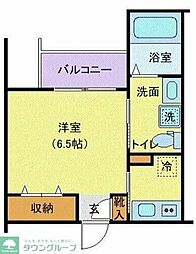 テラス・ソレイユ・ヤマト 1Kの間取図画像