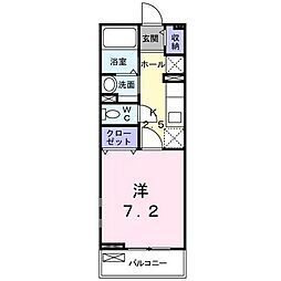 アマーレ・フィリア 1Kの間取図画像