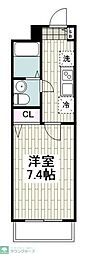 藤沢市長後アパート 1Kの間取図画像