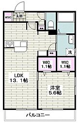 JR京浜東北・根岸線 石川町駅 徒歩13分の賃貸マンション 1階1LDKの間取り