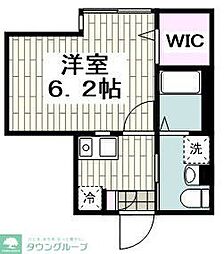 京急本線 南太田駅 徒歩10分の賃貸アパート 2階1Kの間取り