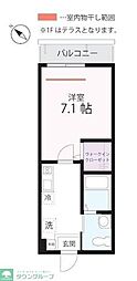 京急本線 上大岡駅 徒歩15分の賃貸アパート 1階1Kの間取り