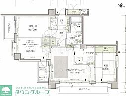 クリオ上大岡十番館 3LDKの間取図画像