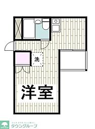 晴嵐 ワンルームの間取図画像