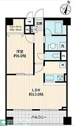 パルウィッシュ弘明寺 1LDKの間取図画像