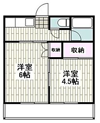 ミツワセンター 2Kの間取図画像