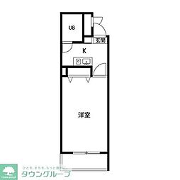 プレンディ戸塚 1Kの間取図画像