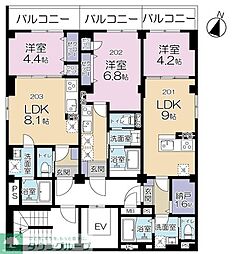Maison Futaba 1Kの間取図画像