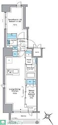 ルフォンプログレ横浜関内 2LDKの間取図画像