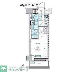 ジェノヴィア阪東橋スカイガーデン 1Kの間取図画像