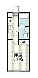 ソラーナ磯子台 1Kの間取図画像