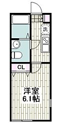 ソラーナ磯子台 1Kの間取図画像