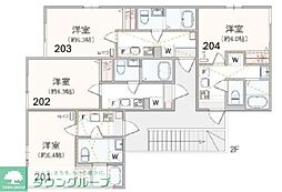 アザーレ・パッシオ上大岡 1Kの間取図画像