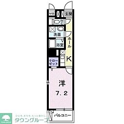 ウイング横須賀 1Kの間取図画像