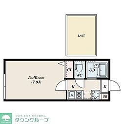 シャトーソフィア 1Kの間取図画像