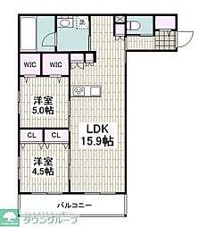 グリーンイースト 2LDKの間取図画像