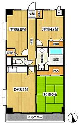 メゾン・ド・フレール 3DKの間取図画像