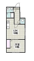 HermitageS 1LDKの間取図画像