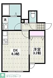 CasaLiria 1DKの間取図画像