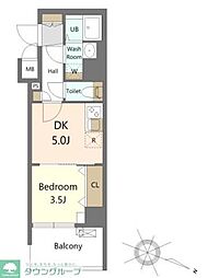 S-RESIDENCE横濱吉野町burgeon 1DKの間取図画像