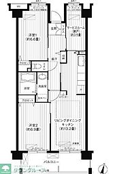 コーポレート東戸塚 2SLDKの間取図画像