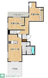 PORTALE横濱港南台 2LDKの間取図画像