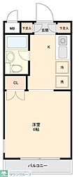 フレンドポート横浜第10 ワンルームの間取図画像