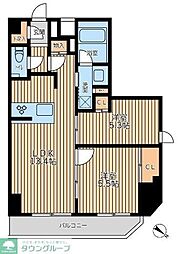 シティラックスヨコハマ 2LDKの間取図画像