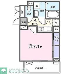 ポレポレ 1Kの間取図画像