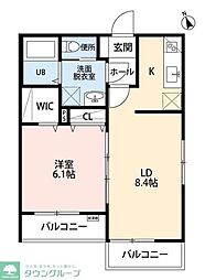 MTレジデンス立場 1LDKの間取図画像