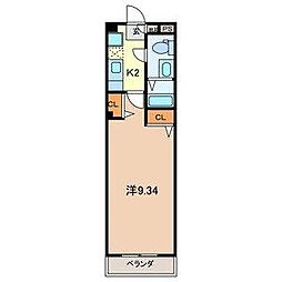 埼玉高速鉄道 鳩ヶ谷駅 徒歩9分の賃貸マンション 3階1Kの間取り