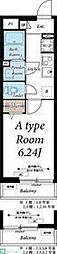 埼玉高速鉄道 川口元郷駅 徒歩9分の賃貸アパート 3階1Kの間取り