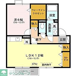 JR埼京線 戸田駅 徒歩25分の賃貸アパート 2階1LDKの間取り