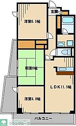 JR武蔵野線 東川口駅 徒歩2分の賃貸アパート 7階3LDKの間取り