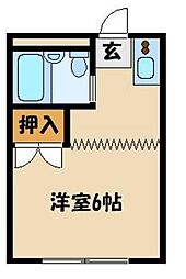 JR京浜東北・根岸線 北浦和駅 バス15分 下大久保下車 徒歩2分の賃貸マンション 2階1Kの間取り